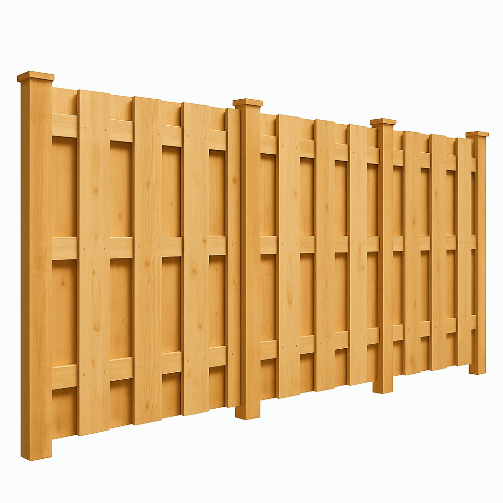 Деревянный забор шахматка